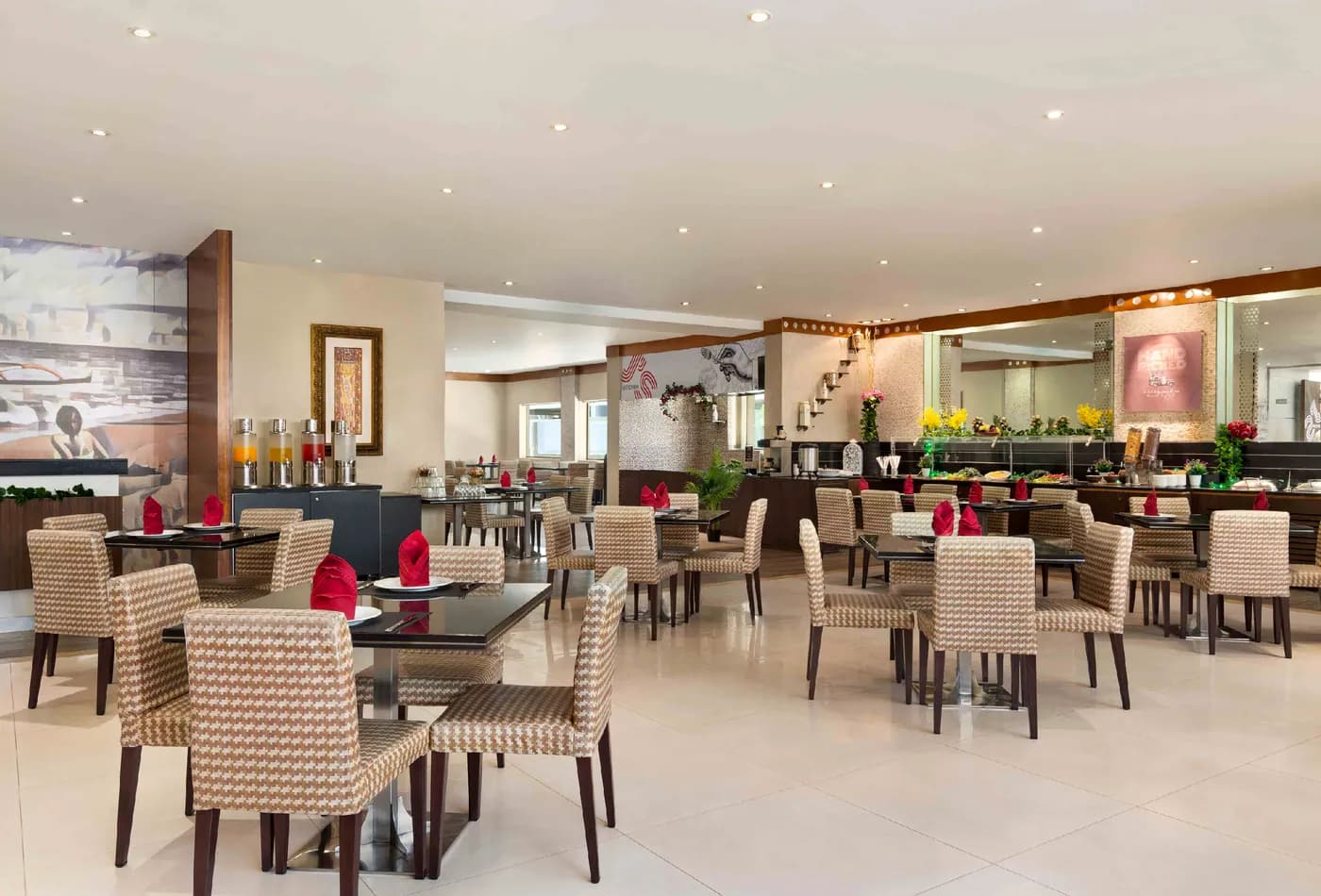 The breakfast dining area