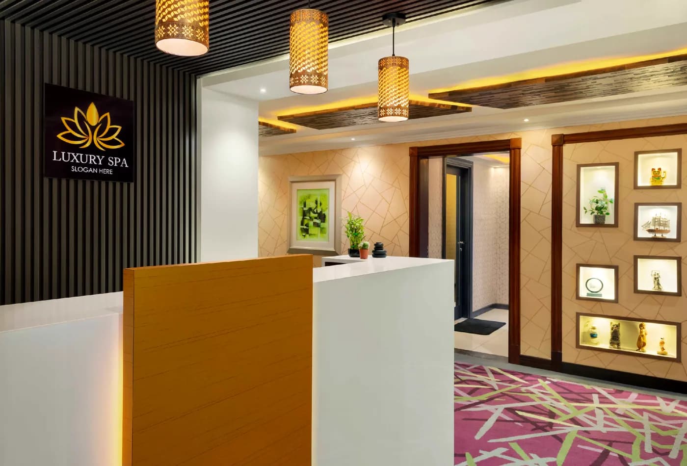 The spa reception
